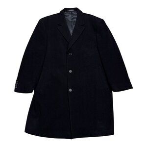 CALVIN KLEIN WOOL & CASHMERE Blend Designer Casual Winter Pea Coat Mens 44S